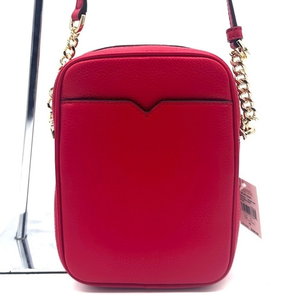 Michael Kors Medium NS Chain Xbody Bag Red/ Gold (NWT) - Picture 5 of 10
